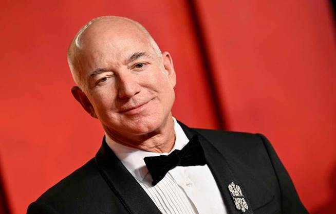 Jeff Bezos becoming the second-richest person on Earth with a net worth of $258 billion
